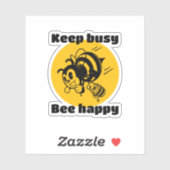 保忙しBee Cartoonで幸せ忙しにやる気を起こさせるなる シール (シート)