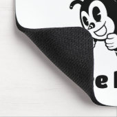 保忙しBee Cartoonで幸せ忙しにやる気を起こさせるなる マウスパッド (コーナー)