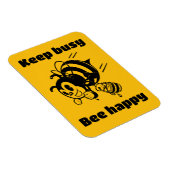 保忙しBee Cartoonで幸せ忙しにやる気を起こさせるなる マグネット (右側)