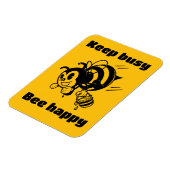 保忙しBee Cartoonで幸せ忙しにやる気を起こさせるなる マグネット (左側)