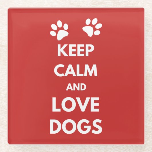 保愛犬 ガラスコースター (正面)