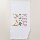 保感動的引用文白 ビーチタオル (正面)