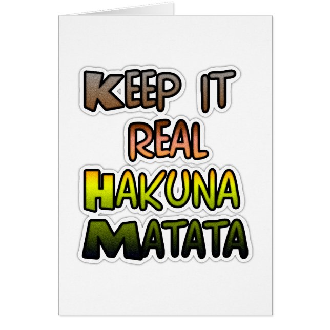 保感動的It実在 Hakuna Matata (正面)
