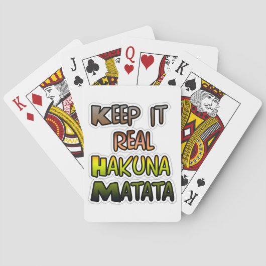 保感動的It実在 Hakuna Matata トランプ (裏面)