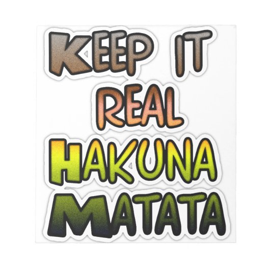 保感動的It実在 Hakuna Matata ノートパッド (正面)