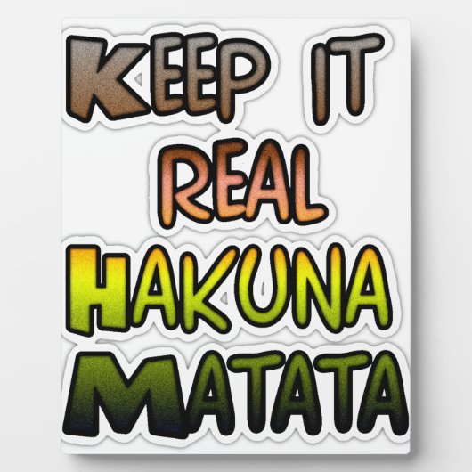 保感動的It実在 Hakuna Matata フォトプラーク (正面)