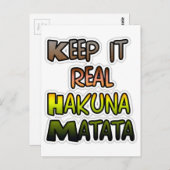保感動的It実在 Hakuna Matata ポストカード (正面/裏面)