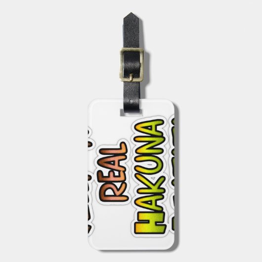 保感動的It実在 Hakuna Matata ラゲッジタグ (正面縦)