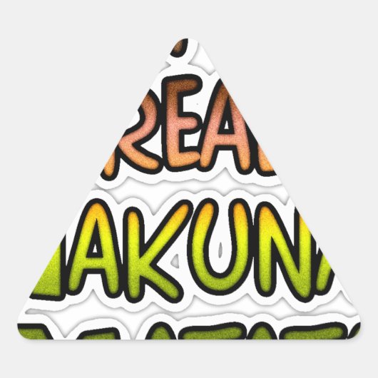 保感動的It実在 Hakuna Matata 三角形シール (正面)