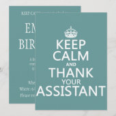 保感謝していCalmと Your Assistant – 任意の色 招待状 (正面/裏面)