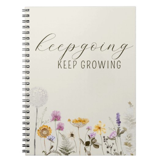 保成長保する引用文野花 ノートブック (正面)