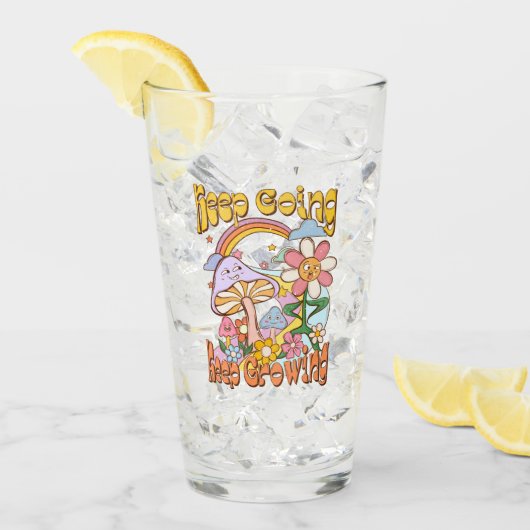 保成長保中 | キノコとフローラ タンブラーグラス (アイス正面)