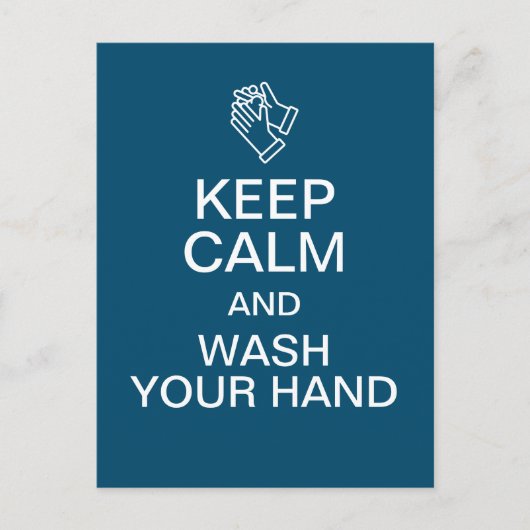 保手を落ち着けて洗う ポストカード (正面)