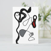 保持パターン：抽象芸術ブラック、ホワイト、グレー、レッド カード (スタンド正面)