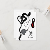 保持パターン：抽象芸術ブラック、ホワイト、グレー、レッド カード (正面/裏面インサイチュ)