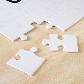 保持パターン：抽象芸術ブラック、ホワイト、グレー、レッド ジグソーパズル (側面)