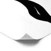 保持パターン:抽象芸術ブラック、ホワイト、グレー、レッド ポスター (角)