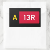 [保持ポイント記号A13R] 長方形シール (バッグ)