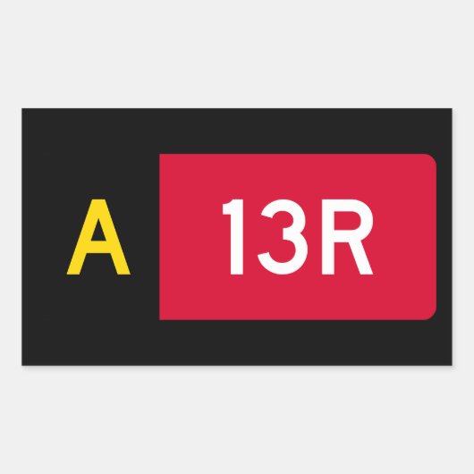 [保持ポイント記号A13R] 長方形シール (正面)