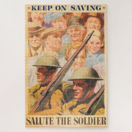 保救に。戦時中の英国のポスターの再版。 ジグソーパズル