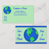 保救地球環境芸術 名刺 (正面/裏面)