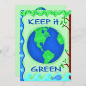 保救地球環境芸術 招待状 (正面/裏面)