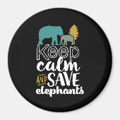 保救象動物愛好家活動家 マグネット (正面)