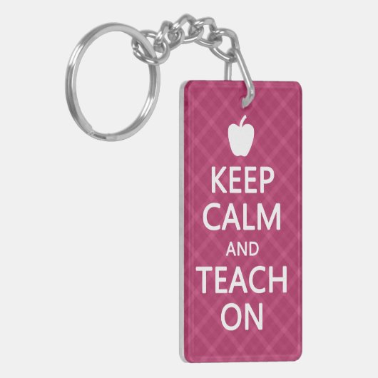 保教えPink Plaid キーホルダー (正面左)