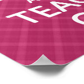 保教えPink Plaid ポスター (角)