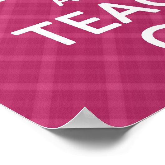 保教えPink Plaid ポスター (角)