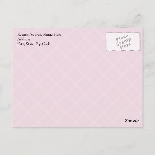 保教えPink Plaid ポストカード (裏面)