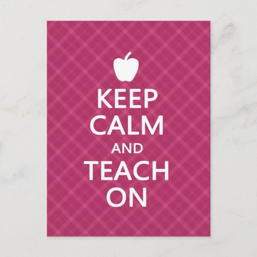 保教えPink Plaid ポストカード (正面)