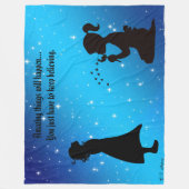 保星信じの空を願う少女たち フリースブランケット (正面)