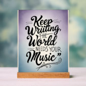 保書世界はあなたの音楽オプションを必要3 アクリルサイン (ニュートラル)