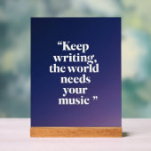 保書世界はあなたの音楽オプションを必要4 アクリルサイン (ニュートラル)