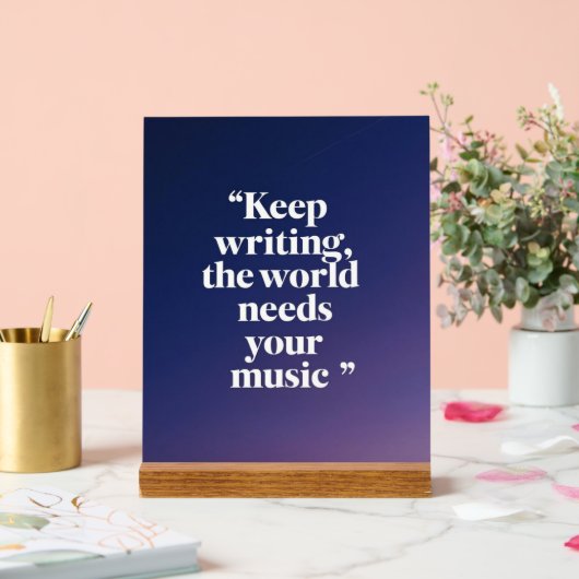 保書世界はあなたの音楽オプションを必要4 アクリルサイン (ウェディング)