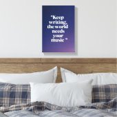 保書世界はあなたの音楽オプションを必要4 キャンバスプリント (インサイチュ (寝室))