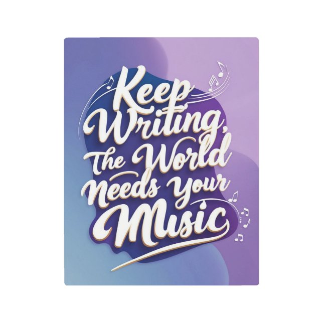 保書2.あなたの音楽オプションを必要とする世界 メタルプリント (正面)