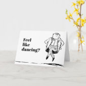 保有のお祝いのエドワード・リアの漫画のダンス カード (黄色い花)