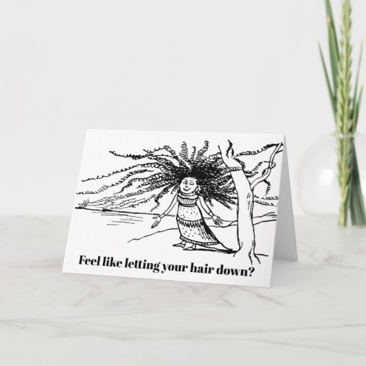 保有のお祝いEdw。 Learの漫画はリラックスします カード (正面)