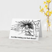 保有のお祝いEdw。 Learの漫画はリラックスします カード (黄色い花)