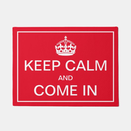 保来落ち着いている ドアマット (正面)