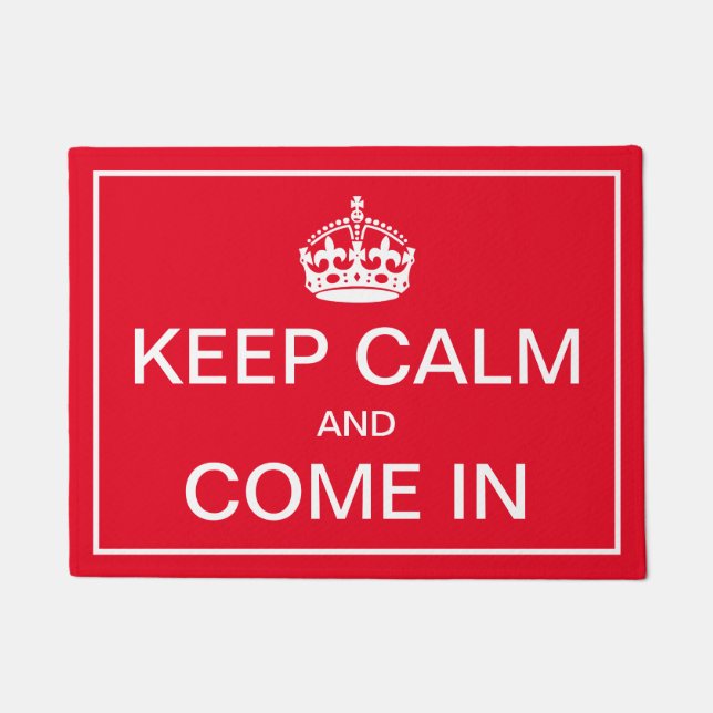 保来落ち着いている ドアマット (正面)