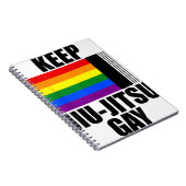 保柔術ゲイシャツLGBTゲイプライド月2024 ノートブック (右側)