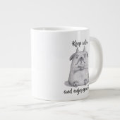 保楽しむお茶のパーソナライズされた香り ジャンボコーヒーマグカップ (正面右)