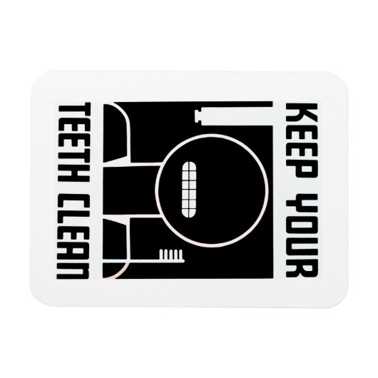 保歯が綺麗 マグネット (横)