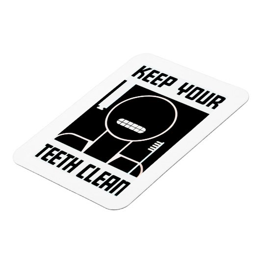 保歯が綺麗 マグネット (左側)