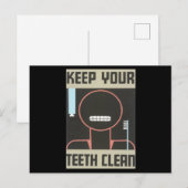 保歯の清潔なポスター ポストカード (正面/裏面)