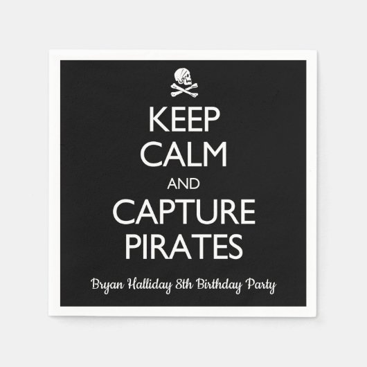 保海賊の捕獲 スタンダードカクテルナプキン (正面)