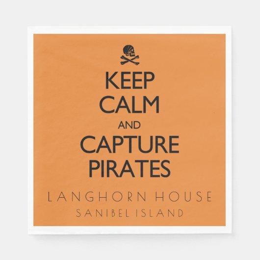 保海賊の捕縛パーソナライズされた スタンダードランチョンナプキン (正面)